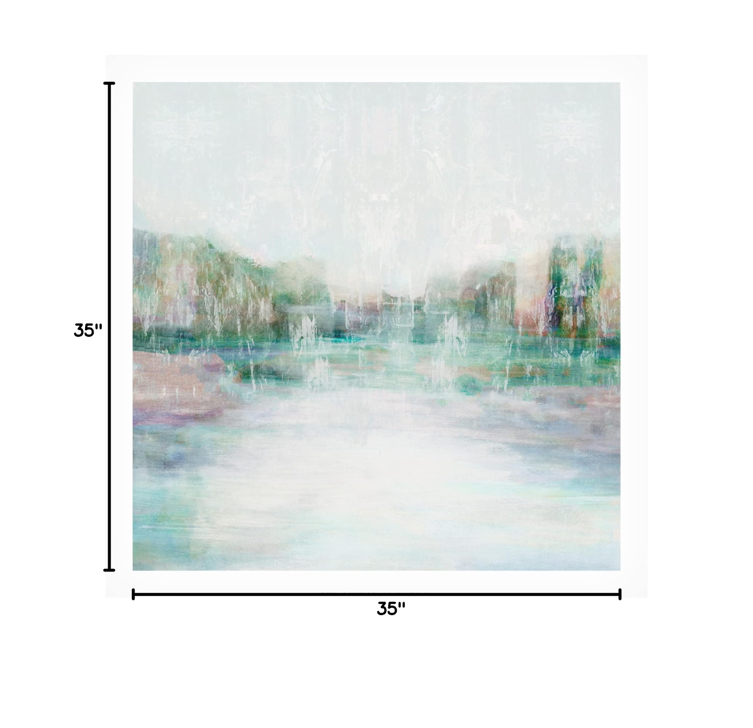 Stellar Design Studio 'Distant Pond I' Canvas Wall Art Print - Modern Landscape Painting for Living Room, Bedroom & Office Decor