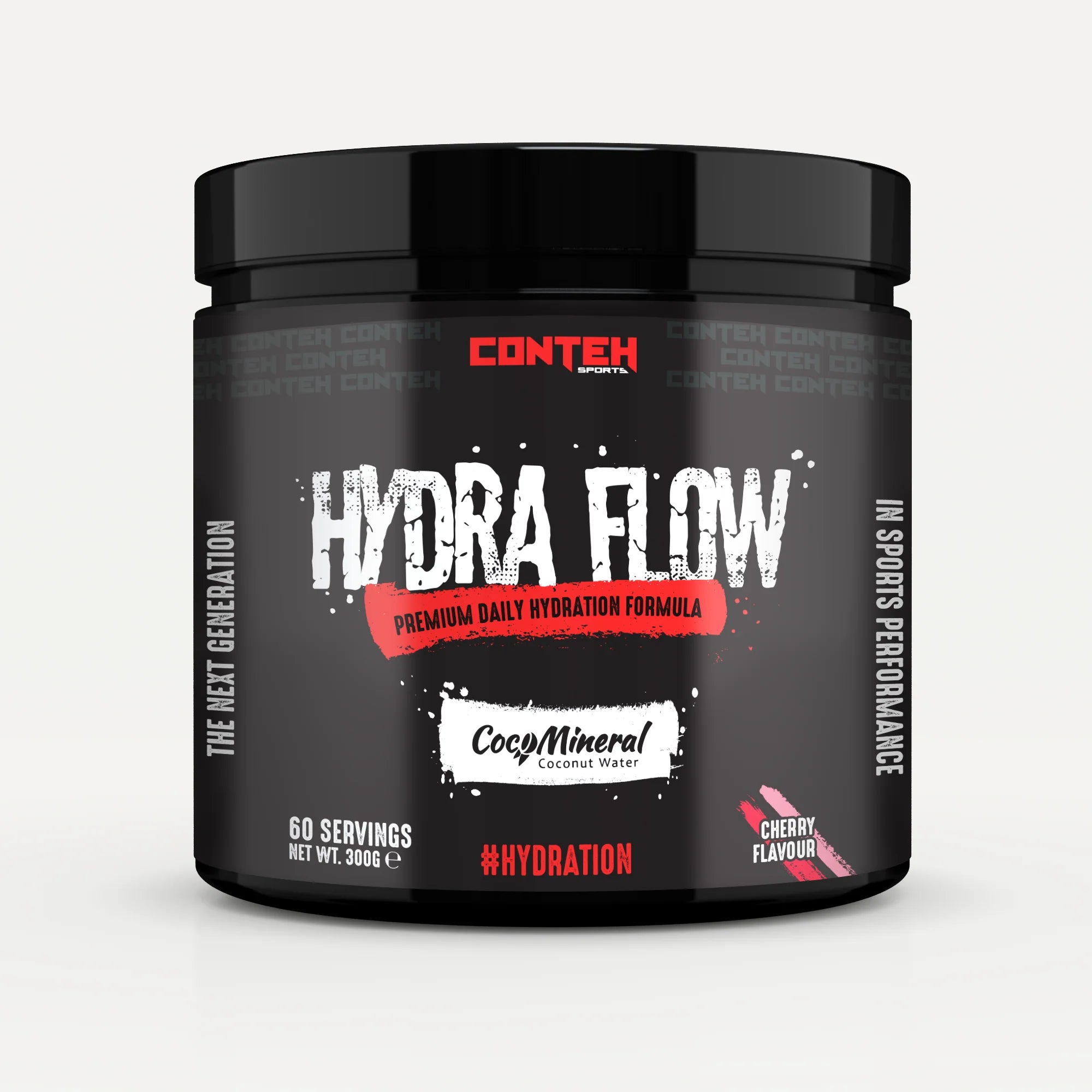 Conteh Sports Hydra Flow Daily Hydration Powder - 300g Electrolyte Drink Mix for Athletes & Active Lifestyles - Perfect for Workouts, Running & Outdoor Activities