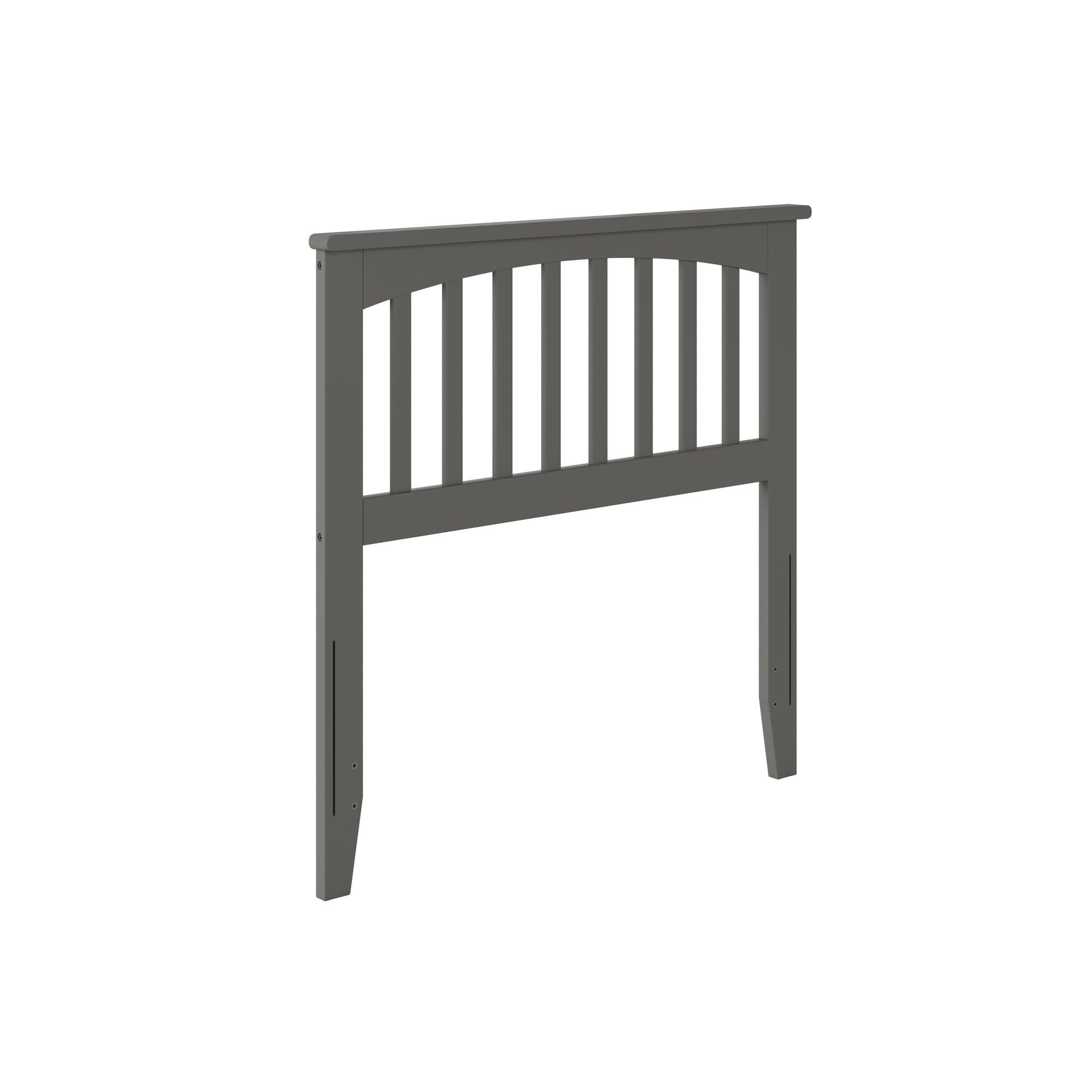 AFI Mission Twin Solid Wood Headboard with USB Charging Ports - Grey Wooden Bed Frame Headboard for Bedroom, Guest Room, and Kids Room