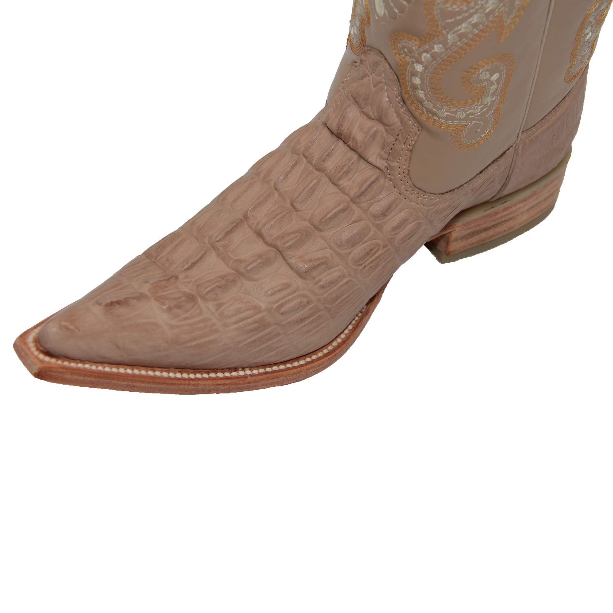 **Men's Genuine Leather Cowboy Boots with Alligator Print - Western Style for Rodeo, Country Music & Casual Wear**