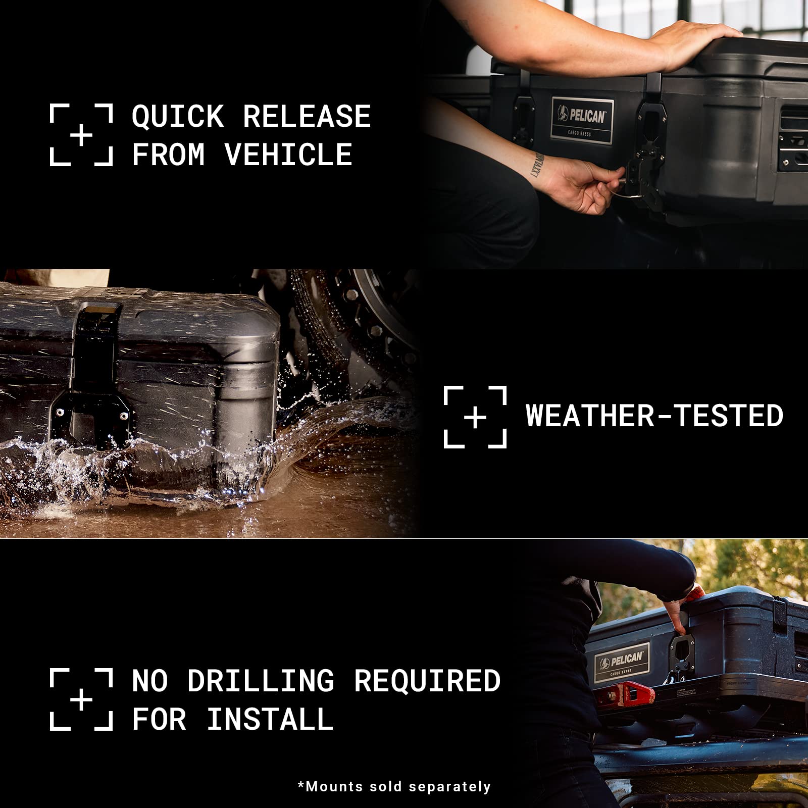 Pelican Cargo Cases - Heavy Duty Waterproof Storage Containers for Travel, Camping & Outdoor Equipment Protection | Durable Transport Cases for Tools, Gear & Valuables