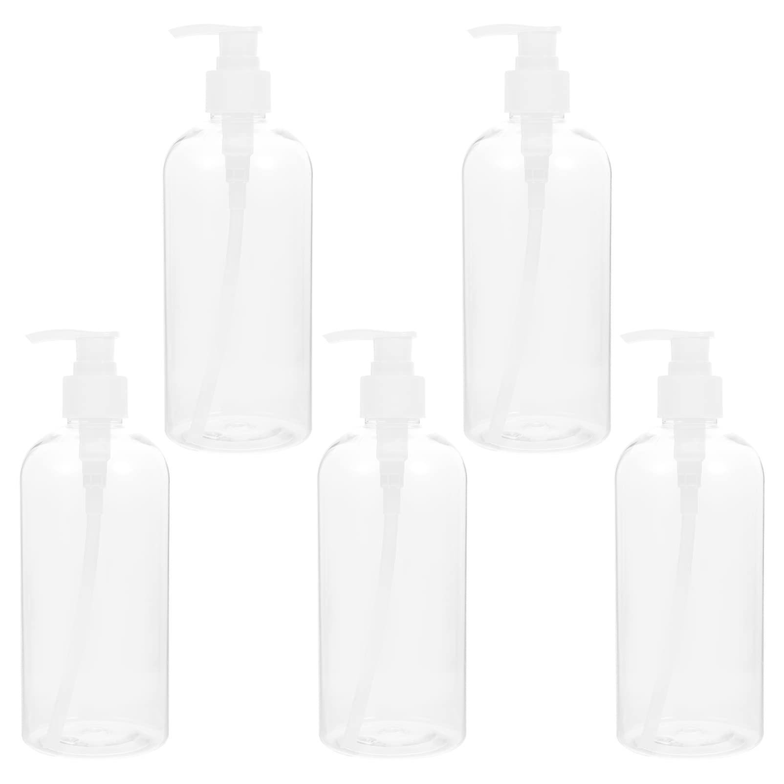 5Pcs Bathroom Lotion Dispensers | Pet Shampoo Shower Bottles | Creative Refillable Pump Bottles for Home | Perfect for Bathroom, Shower & Pet Grooming Station
