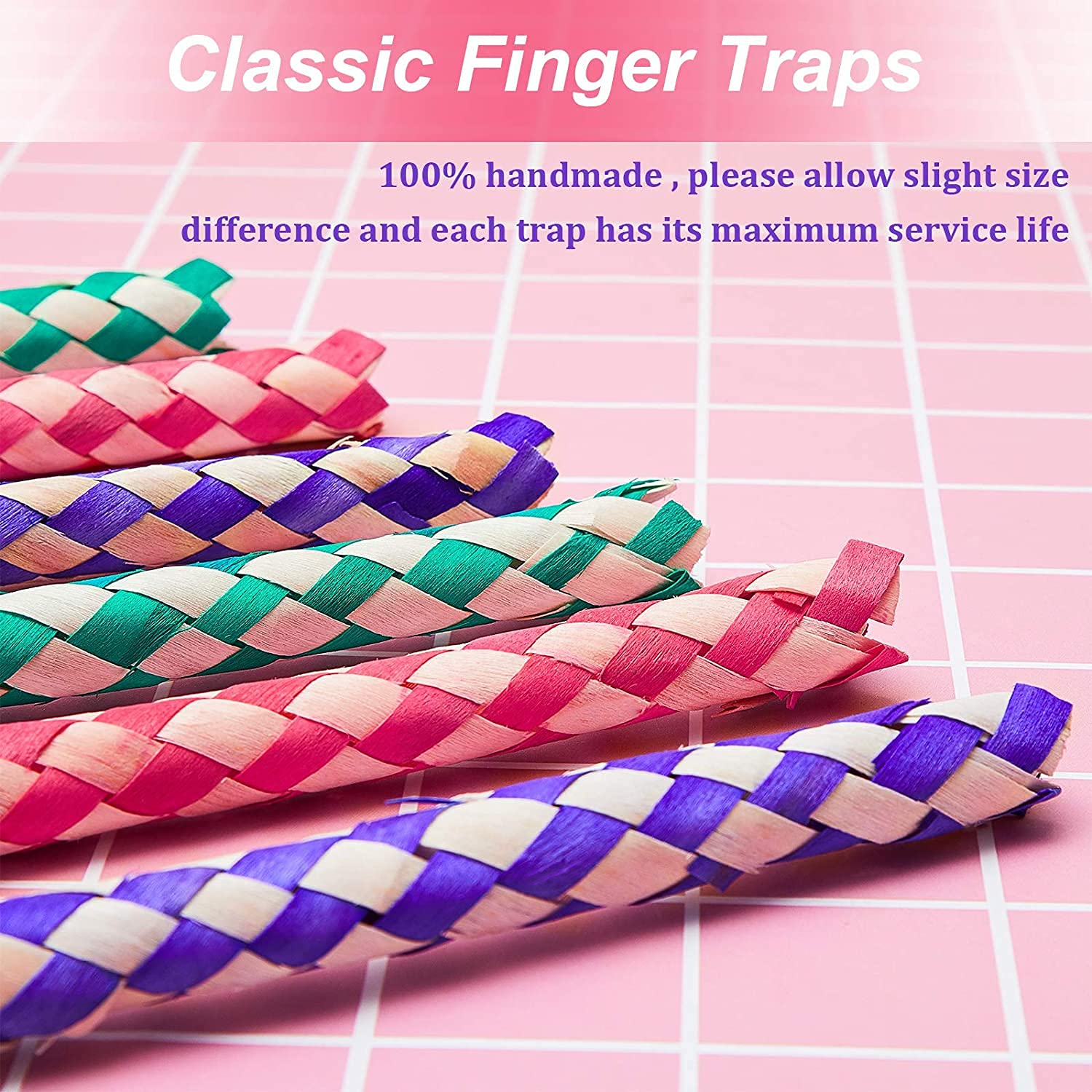 MilesMagic Chinese Finger Trap - Fun Magic Trick Gag Gift for Teens & Adults - Perfect for Birthday Parties, Pranks & Comedy Shows - Novelty Toy for Magic Tricks & Practical Jokes