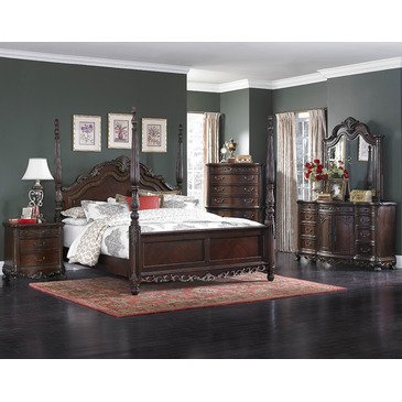 Homelegance Deryn Park Cherry Wood Arched Wall Mirror - Elegant Home Decor for Living Room, Bedroom, or Entryway