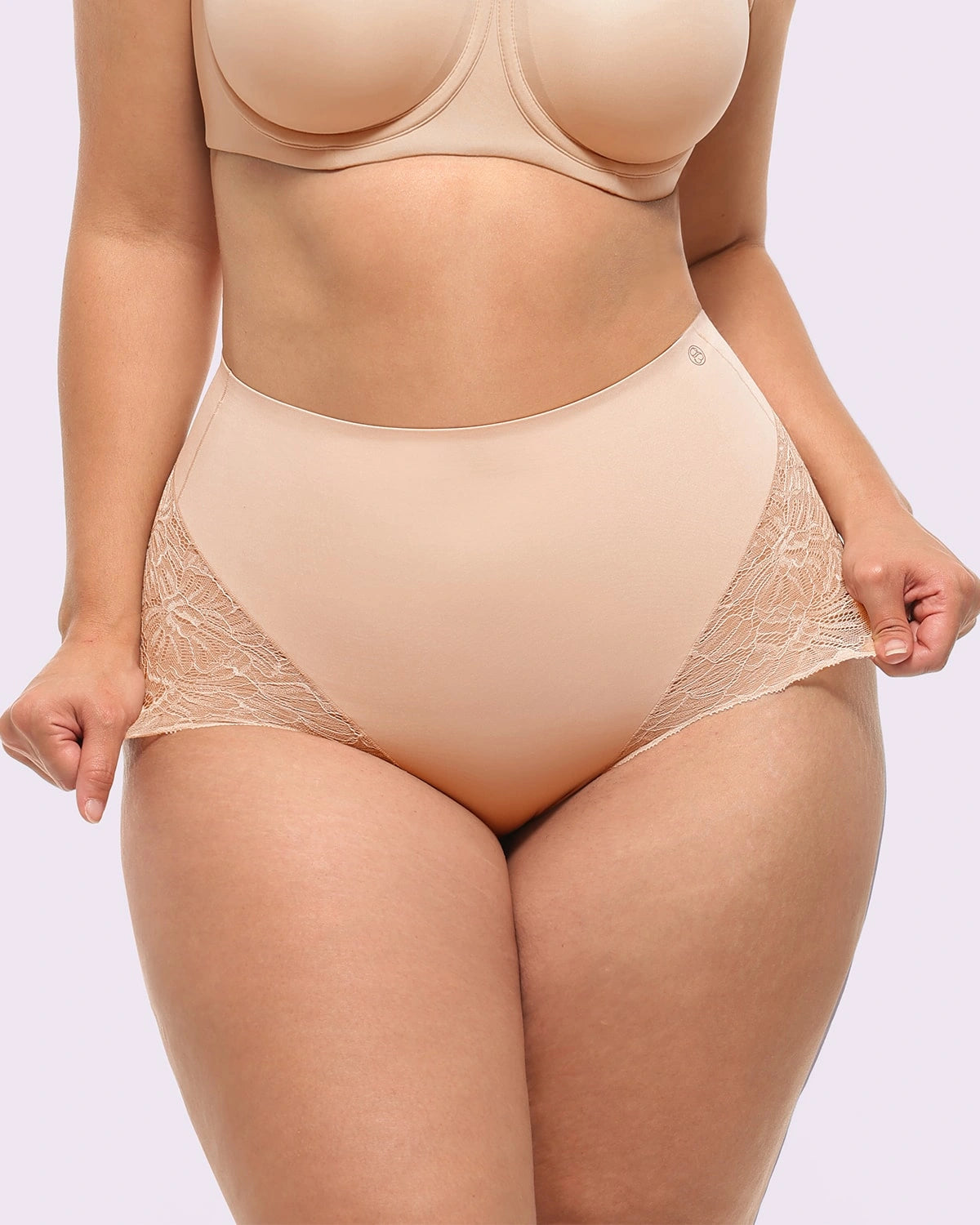 Bare Essentials™ MeshSmooth™ Mid Waist Lace Panties - Comfortable Women's Underwear for Everyday Wear, Date Night & Special Occasions