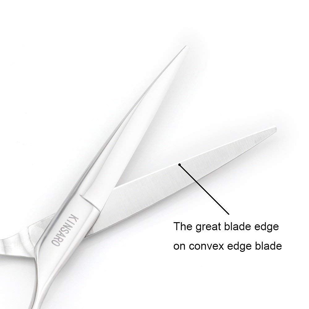 6 Inch Professional Hair Cutting Scissors & 5.5 Inch Hair Thinning Shears - Barber Scissors Set by Kinsaro for Salon & Home Hairstyling