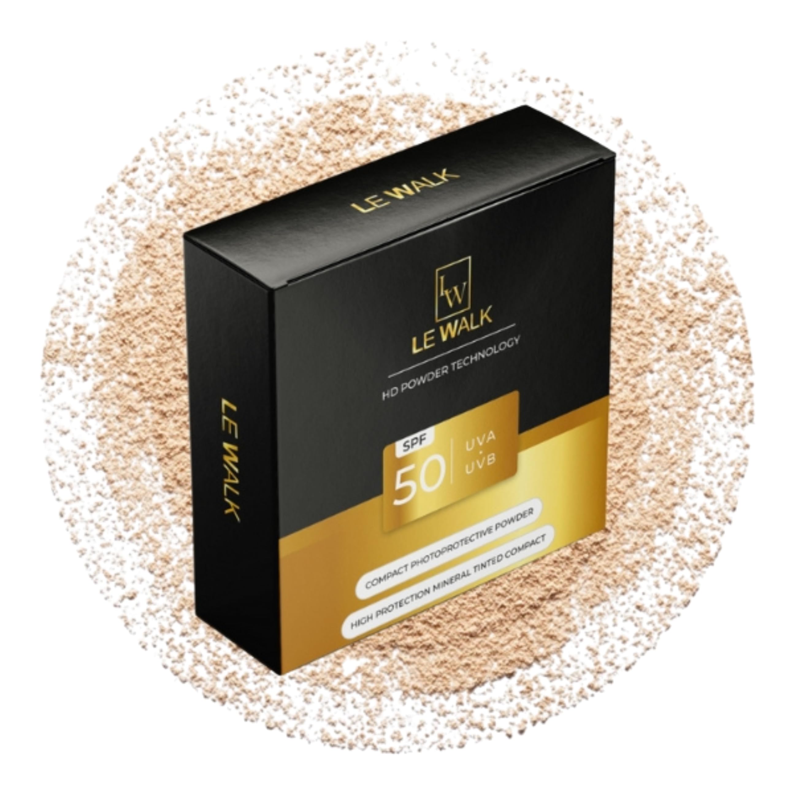 Compact Mineral Sunscreen SPF50 - UVA/UVB Protection, Non-Greasy, Photoprotective Powder (Beige) | Perfect for Daily Wear, Beach & Outdoor Activities