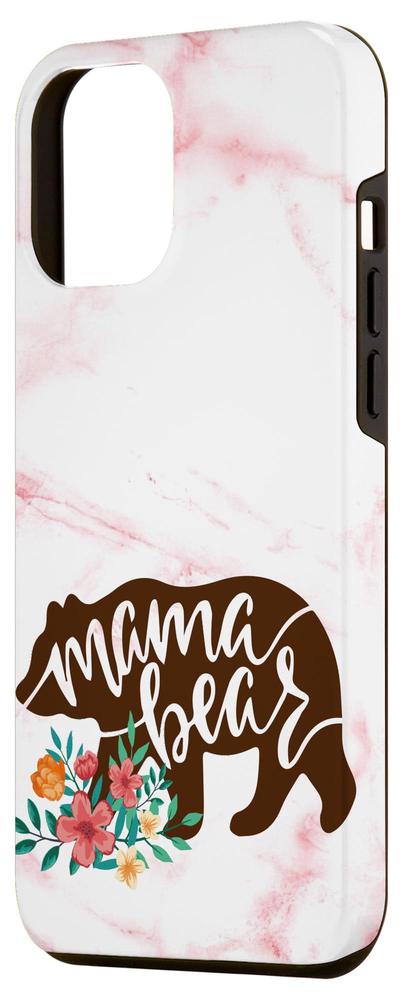 iPhone 12 Pro Max Case - Premium Flower & Mama Bear Design Protective Cover for Men & Women | Perfect for Everyday Use, Travel & Gift Giving