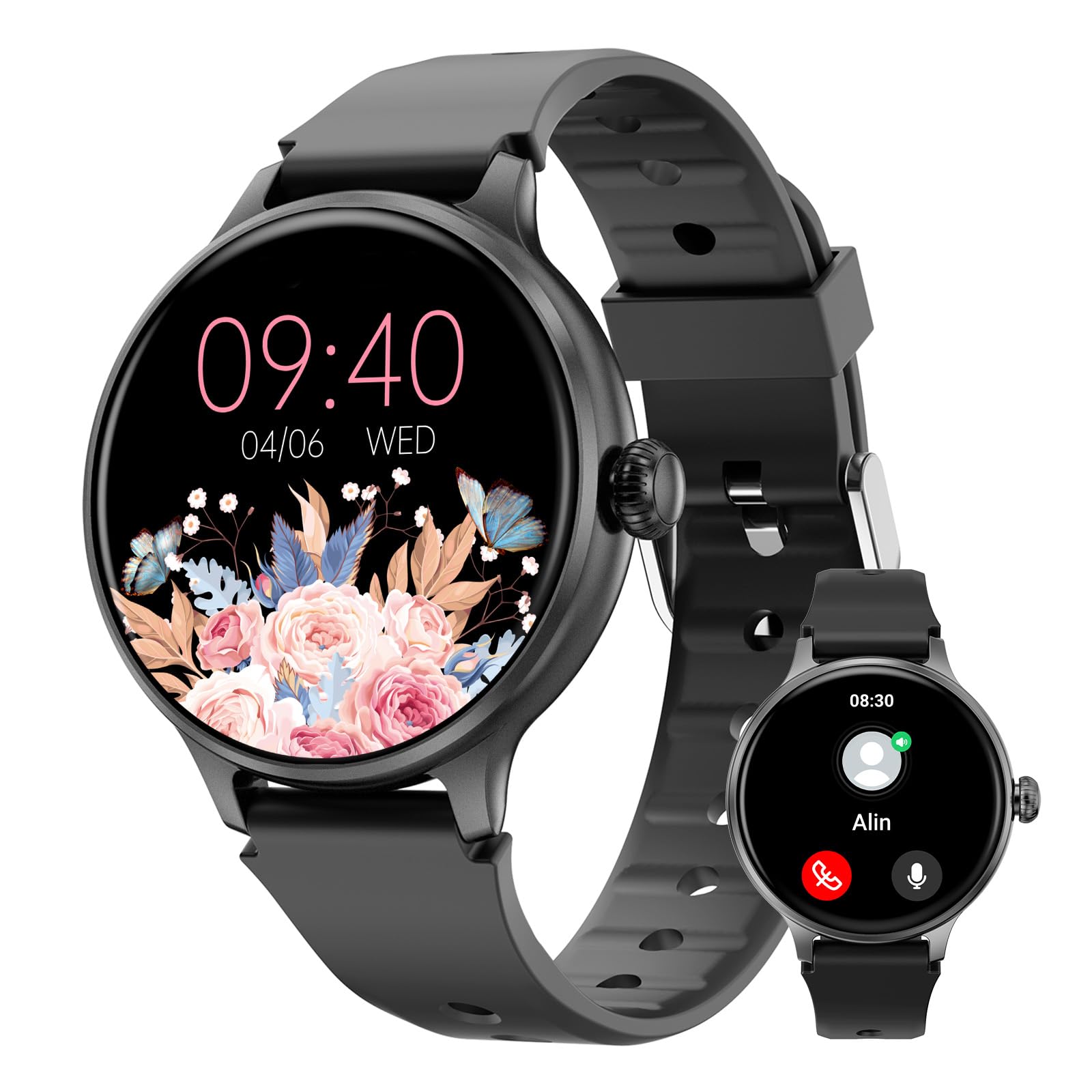 FITVII Smart Watch for Women - Bluetooth Fitness Tracker with Heart Rate Monitor, Step Counter, Sleep Tracking for Android & iOS - Perfect for Running, Workouts & Daily Activity Tracking