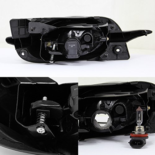 AKKON JDM Yellow Bumper Fog Lights Kit for Honda Civic Coupe - Includes Driver/Passenger Lamps, Bulbs & Switch - Perfect for Night Driving and Low Visibility Conditions