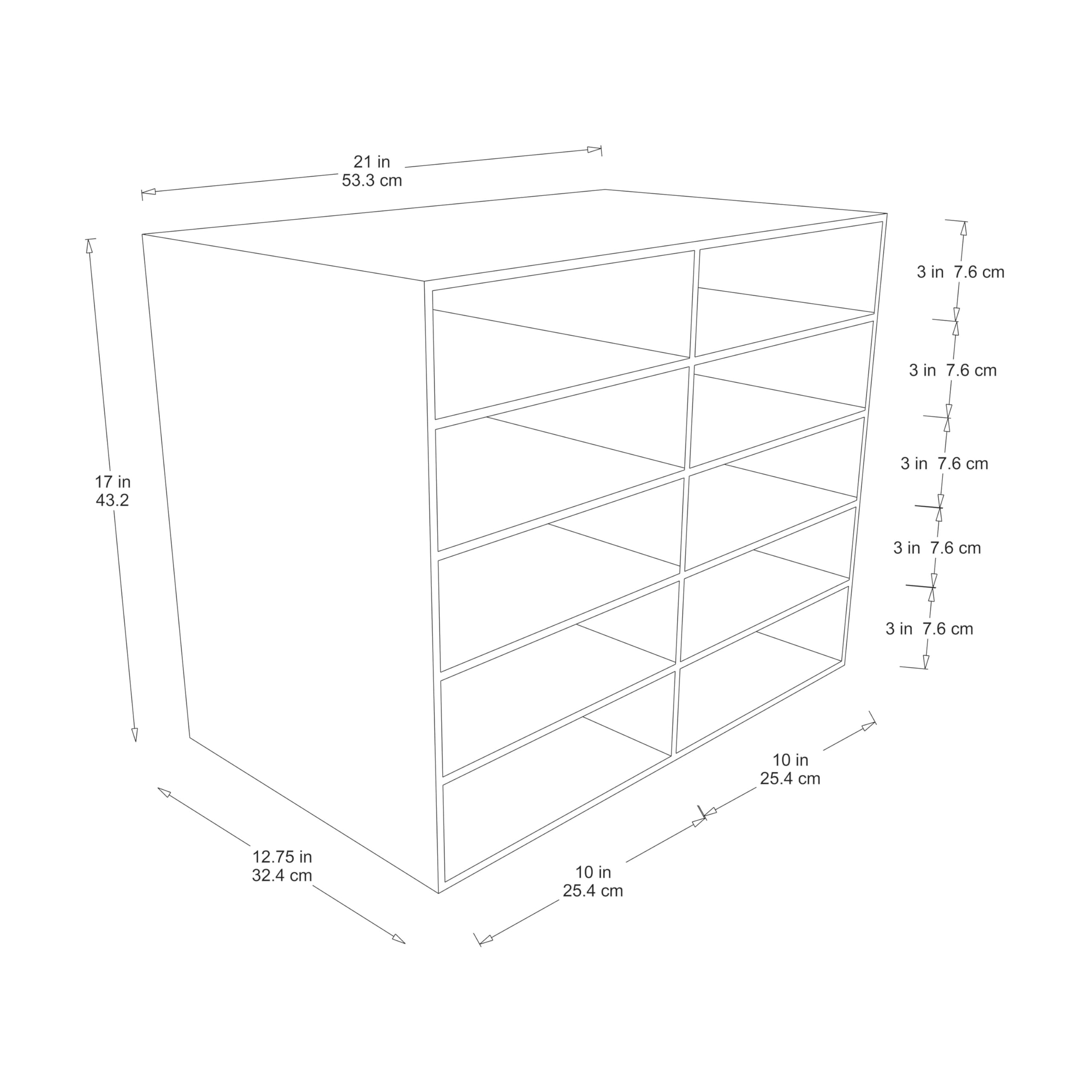 10-Shelf Organizer in Red - 17
