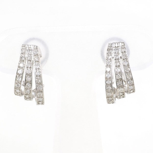 18K White Gold Diamond Earrings for Women - Elegant Stud Earrings for Wedding, Anniversary & Special Occasions | Hypoallergenic Luxury Jewelry Gift