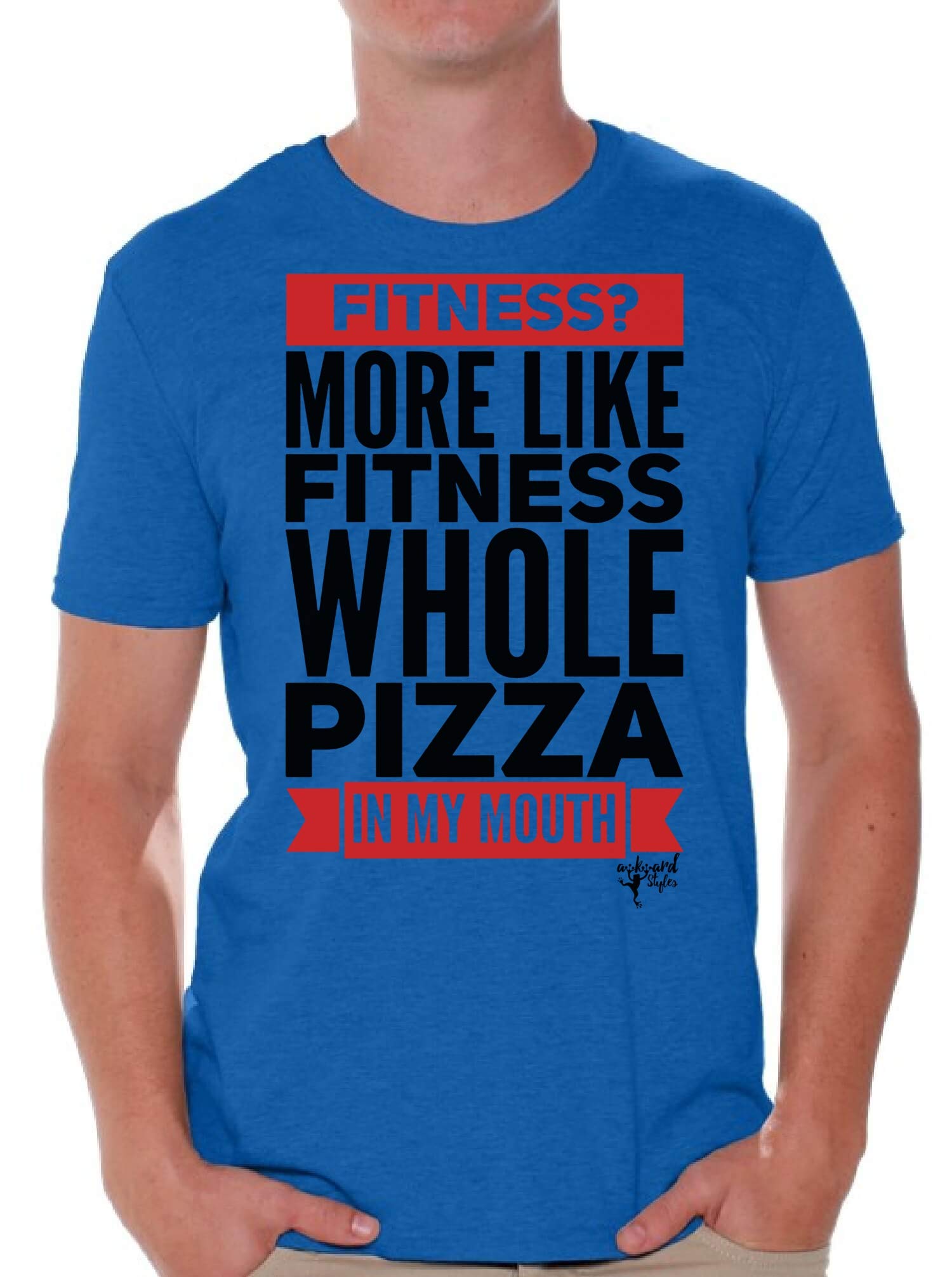 Awkwardstyles Funny Fitness Pizza T-Shirt - Black Cotton Graphic Tee for Gym & Workout Enthusiasts | Perfect Gift for Pizza Lovers