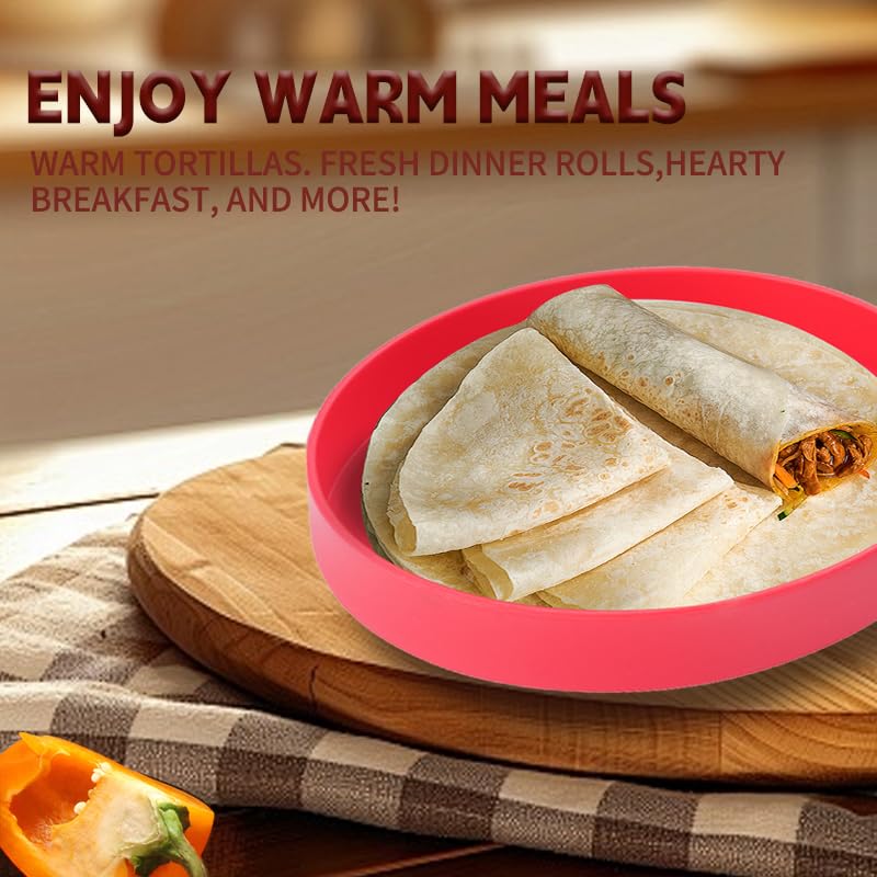 Vivicreate Tortilla Warmer & Pancake Keeper - Microwave Safe Tortilla Server Set (7