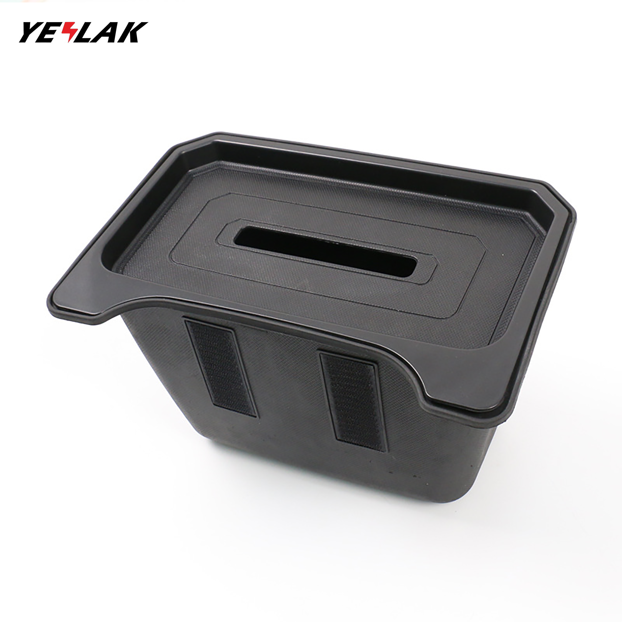 Tesla Model Y Rear Center Console Organizer - Car Storage Box with Cup Holders & Phone Slot - Perfect for Road Trips & Daily Commutes