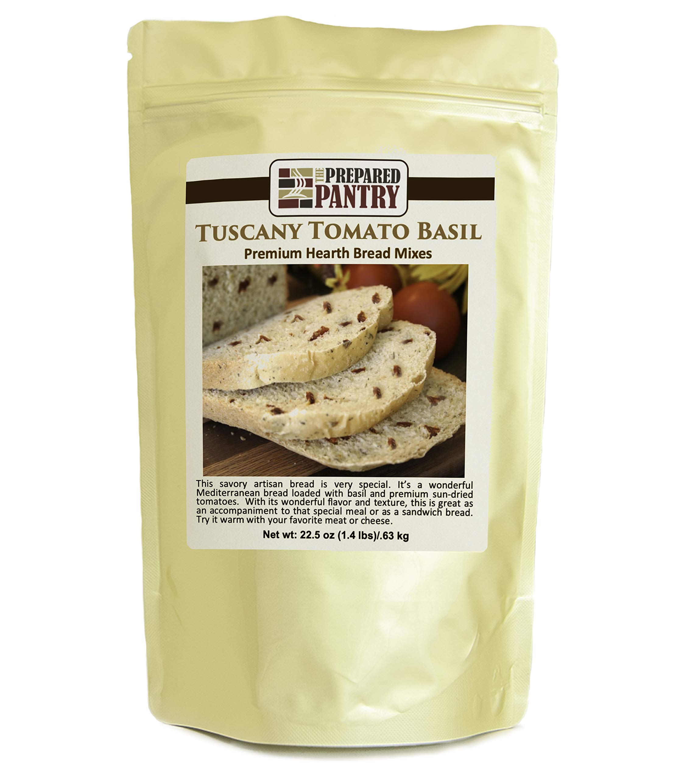 Premium Tuscany Tomato Basil Bread Mix - Single Pack for Bread Machine or Oven | Authentic Italian Flavor | Perfect for Homemade Artisan Bread, Dinner Parties & Family Gatherings