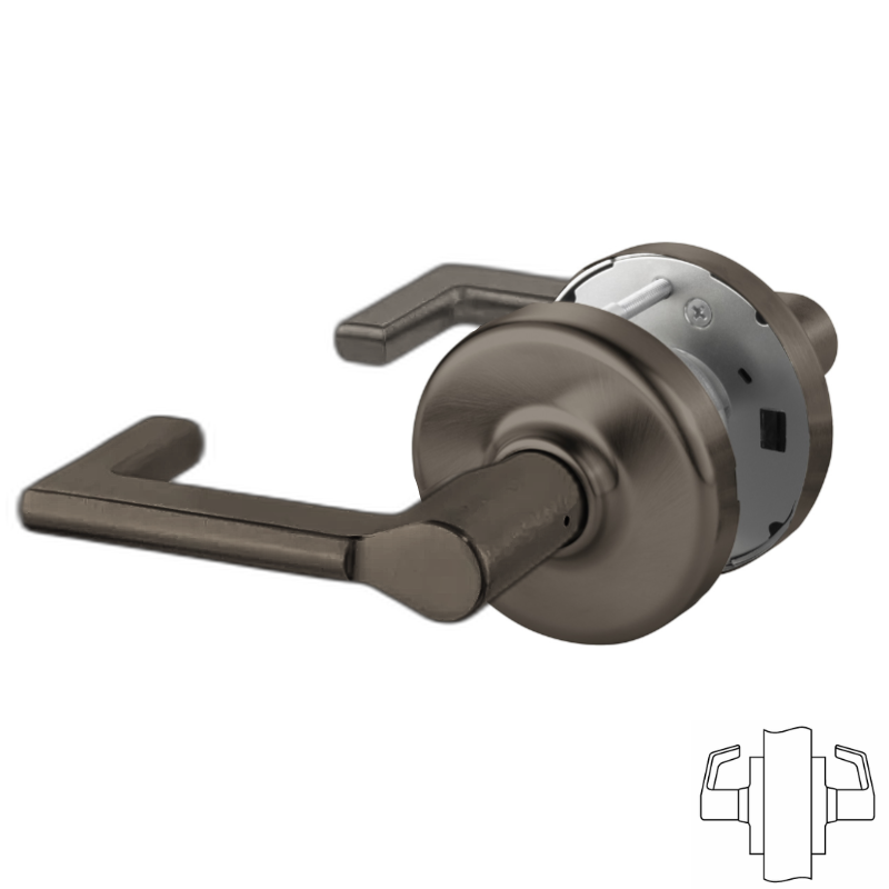 Corbin Russwin CLX3370 124D Full Dummy Cylindrical Lock with Decorative Lever - Non Keyed - Perfect for Interior Doors, Closets, and Decorative Hardware Applications