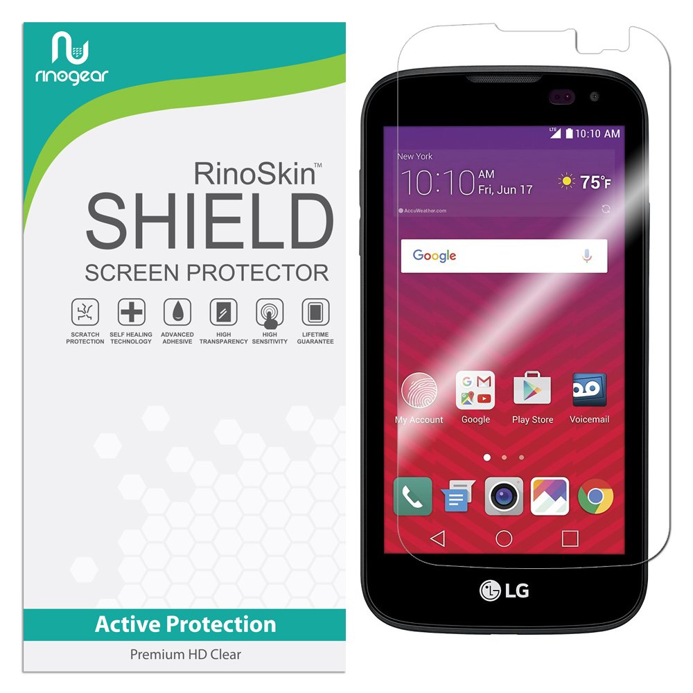 RinoGear Screen Protector for LG K3 - Case Friendly, Flexible TPU Film with Full Coverage - Clear HD Protection for Everyday Use at Work & Home