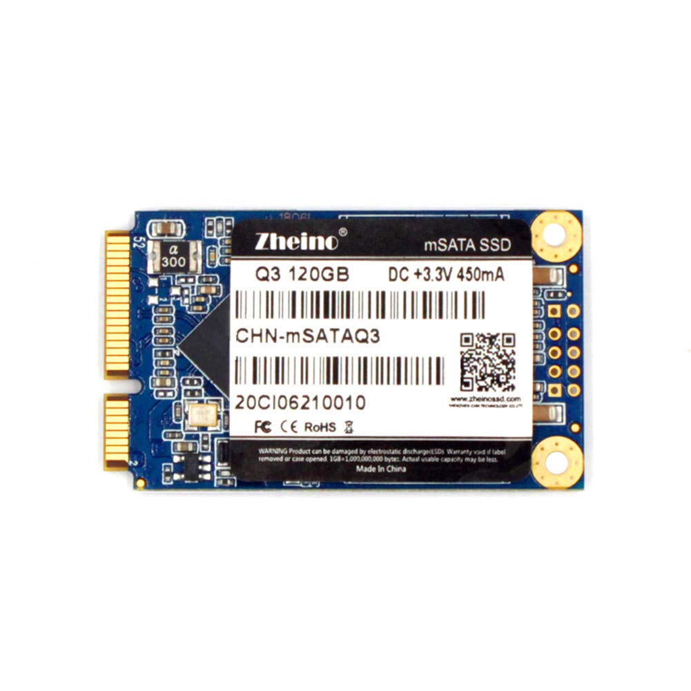 Zheino 120GB mSATA SSD Q3 Internal Solid State Drive - High Speed Storage for Mini PCs, Notebooks, Tablets | Perfect for Gaming, Office Work & Fast Boot Times