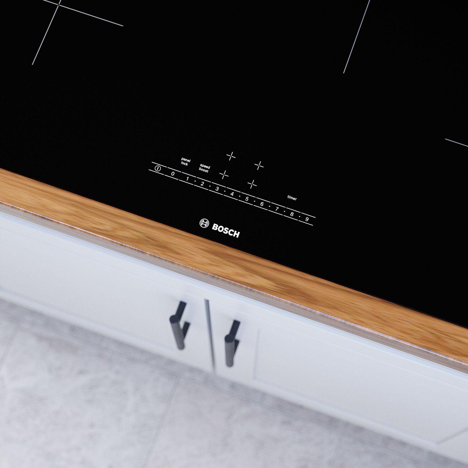 Bosch NIT5060UC 500 Series 30-Inch Black Induction Cooktop - Built-In Surface Mount Without Frame - Perfect for Modern Kitchens & Professional Cooking