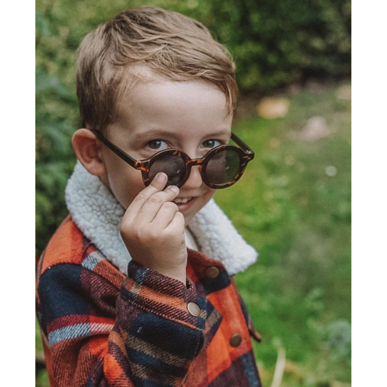 BabyMocs Kids Sunglasses - Signature Round Turtle Frame UV Protection for Boys & Girls - Perfect for Beach, Outdoor Play & Summer Activities