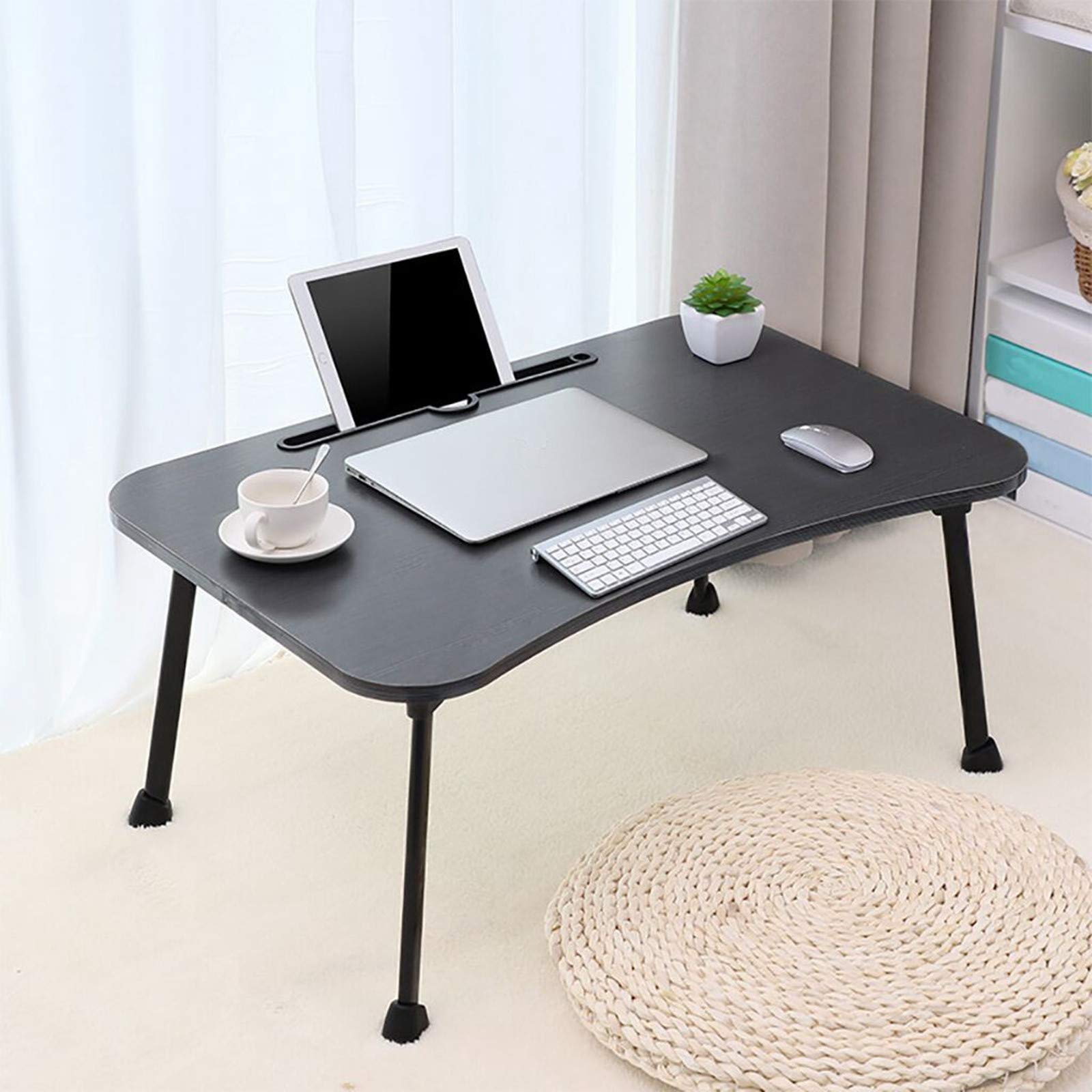 Foldable Lap Desk for Laptop - Portable Bed Tray with Adjustable Angle, Breakfast Serving Tray & Notebook Stand for Home, Office, Dorm, Sofa, Picnic (Perfect for Working, Eating, Reading in Bed or Outdoor Use)