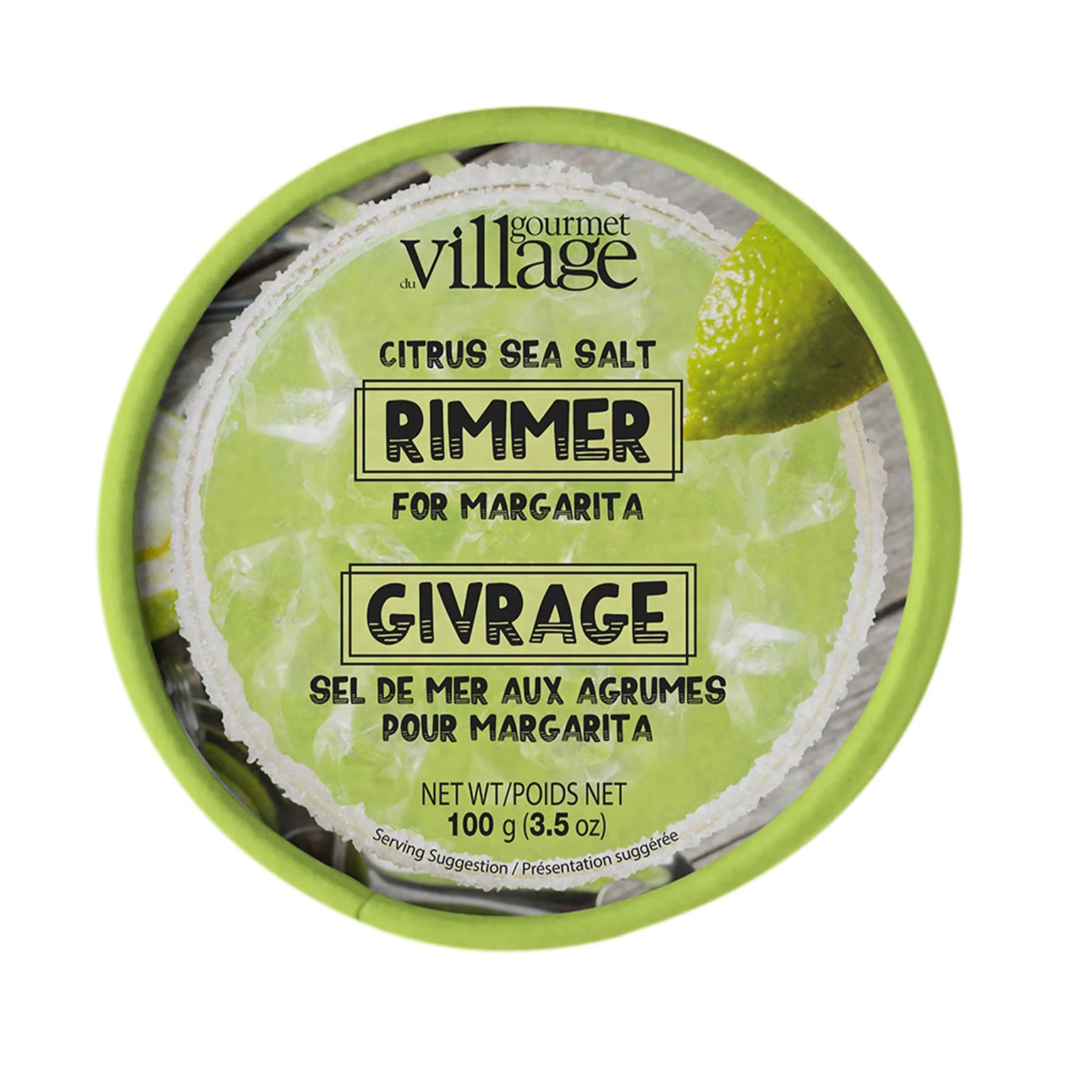 Gourmet Du Village Citrus Sea Salt Rimmer for Margaritas - Premium Cocktail Rim Salt for Tequila, Beer & Drinks - Perfect for Parties, BBQs & Home Bars