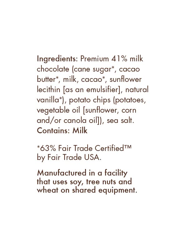 Chuao Chocolatier Potato Chip Milk Chocolate Mini Bars - Gourmet No Preservatives Chocolate Snacks - 100 Pack for Gift Baskets, Christmas, Valentines Day, Birthday Gifts for Women & Men - Perfect for Parties, Office Treats & Sweet Cravings