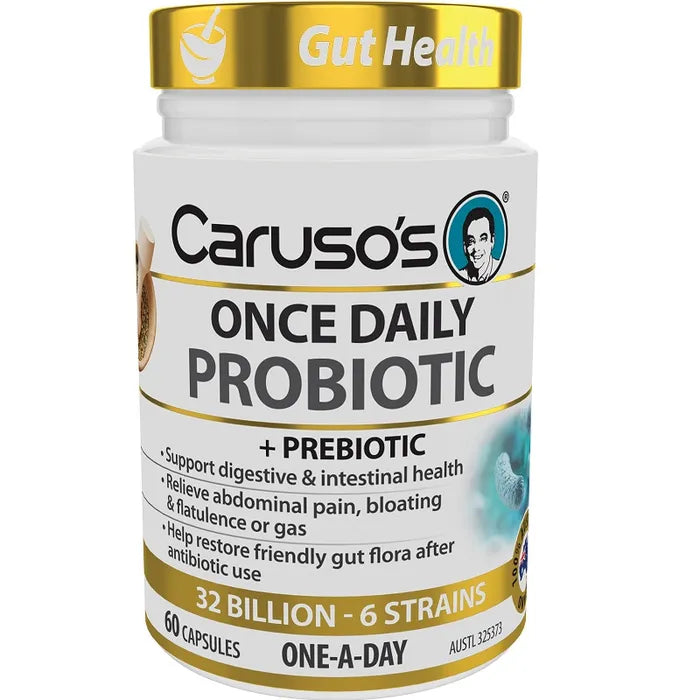 CARU Probiotic Daily Supplement for Kids & Adults - 60 Capsules - Supports Digestive & Immune Health - Perfect for Travel, School & Daily Wellness