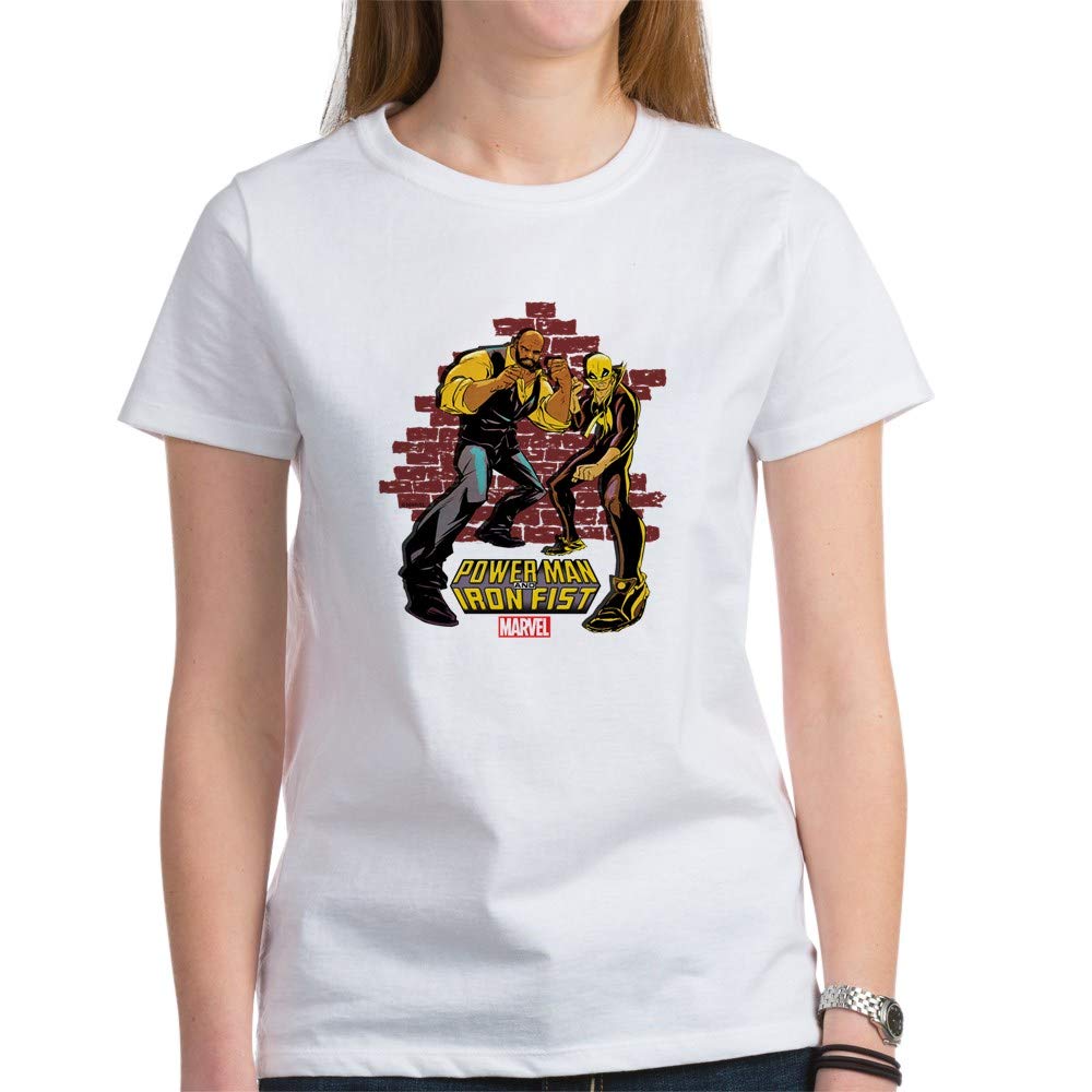 Power Man & Iron Fist Brick Wall Classic T-Shirt | Marvel Comics Graphic Tee | Men's Casual Wear for Superhero Fans & Comic Con Events