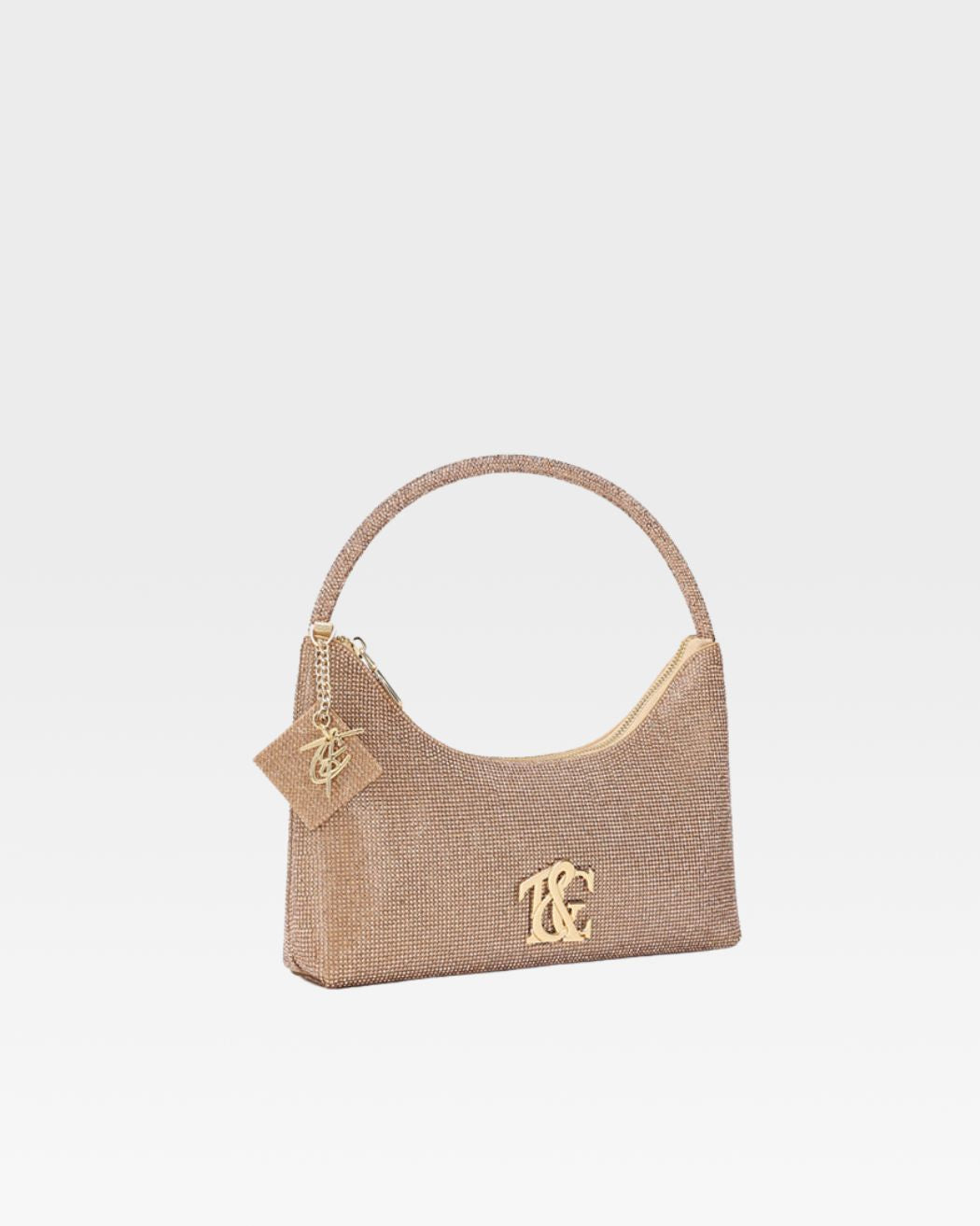 Sparkly Gold Crescent Moon Crossbody Bag for Women - Perfect for Parties, Concerts & Night Out