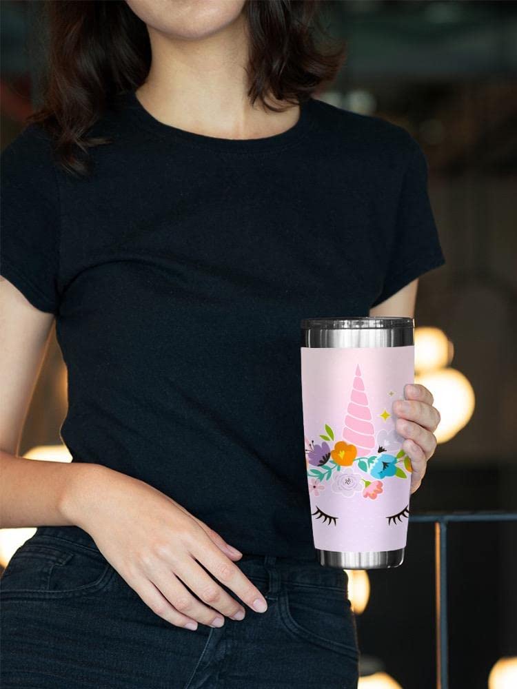 Unicorn with Flowers Tumbler - Insulated Stainless Steel Water Bottle for Kids & Adults | Perfect for School, Gym, Hiking & Outdoor Activities