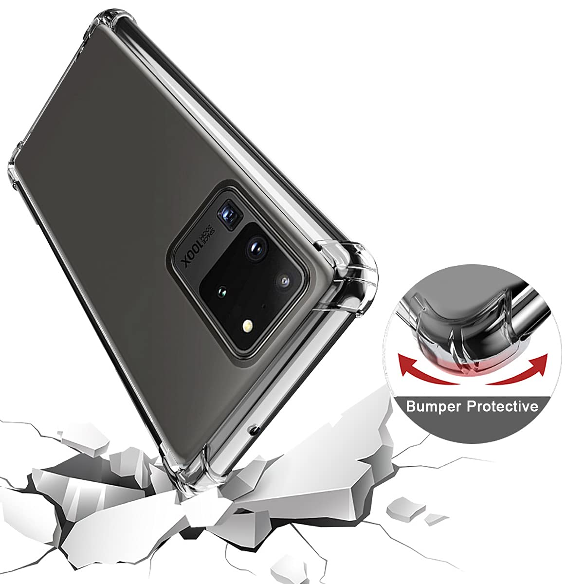 Custom Samsung Galaxy S20 Ultra Phone Case - Personalized Clear Photo Case with Protective Bumpers | Perfect Gift for Him & Her | Durable Protection for Everyday Use, Travel & Work