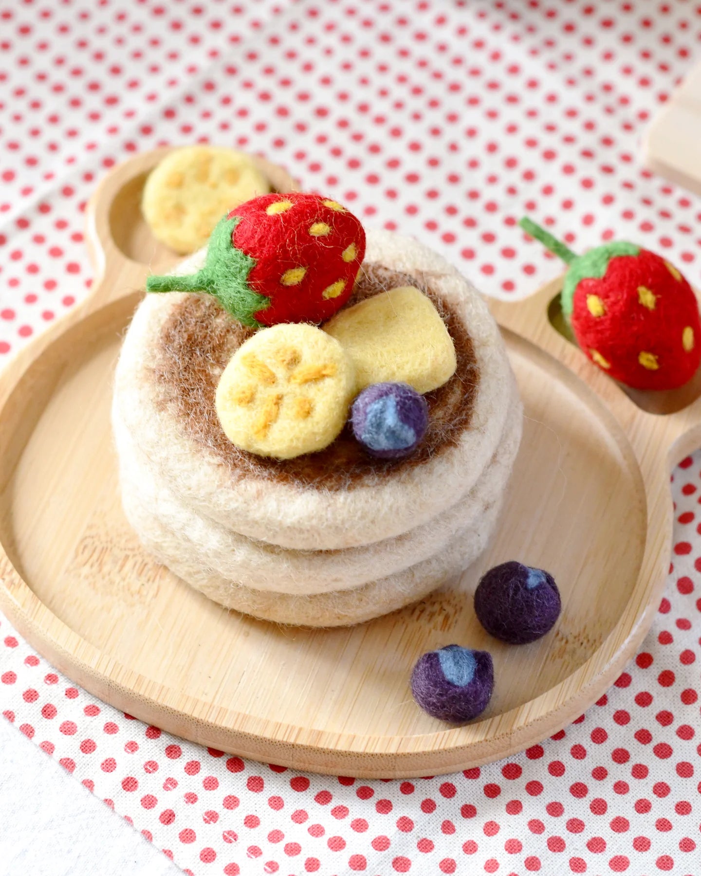 Pancake Stack Set - Felt Play Food for Kids - Pretend Play Kitchen Toys for Toddlers & Preschoolers - Perfect for Imaginative Play & Learning