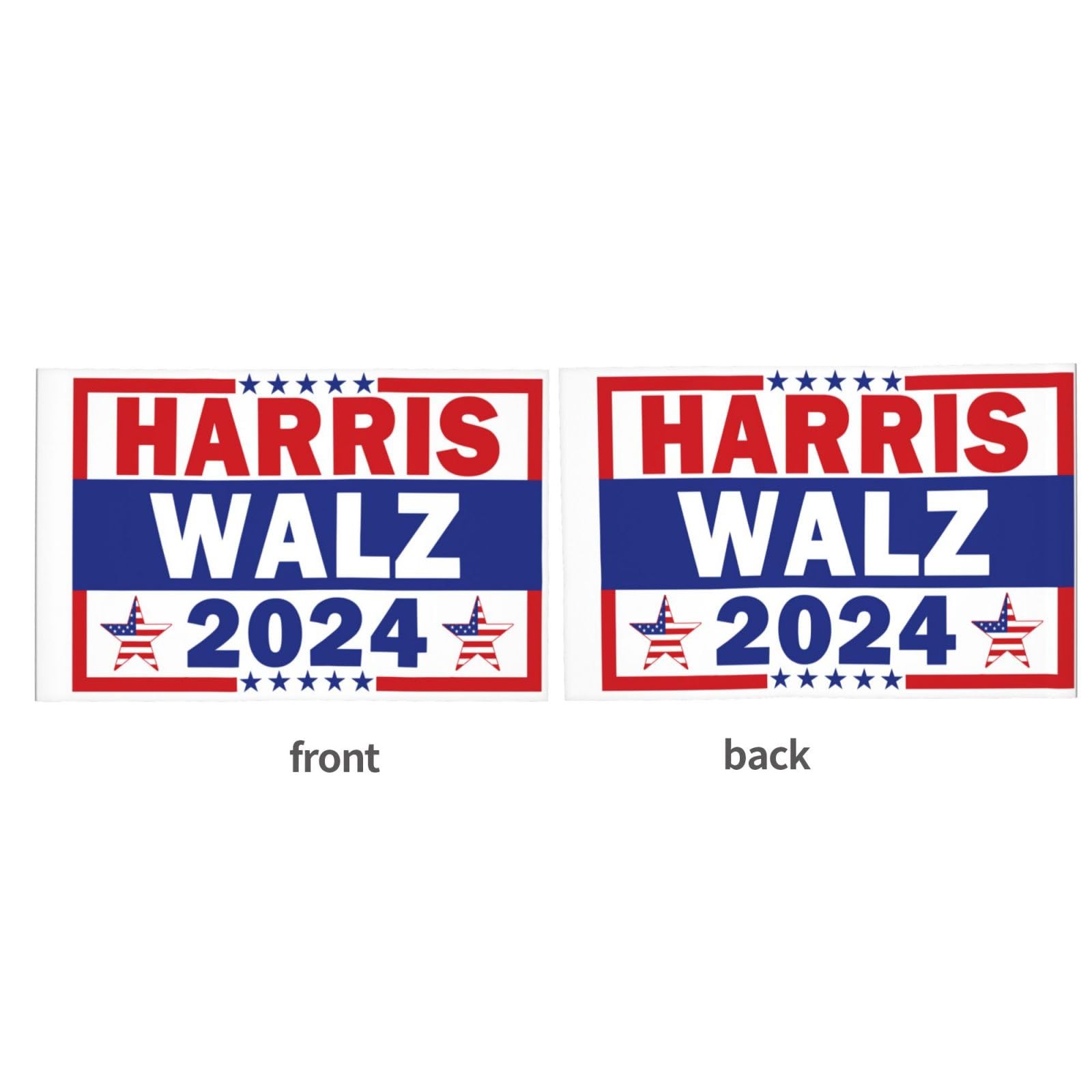 2 Pack Kamala Harris & Tim Walz 2024 Campaign Car Flags - 12