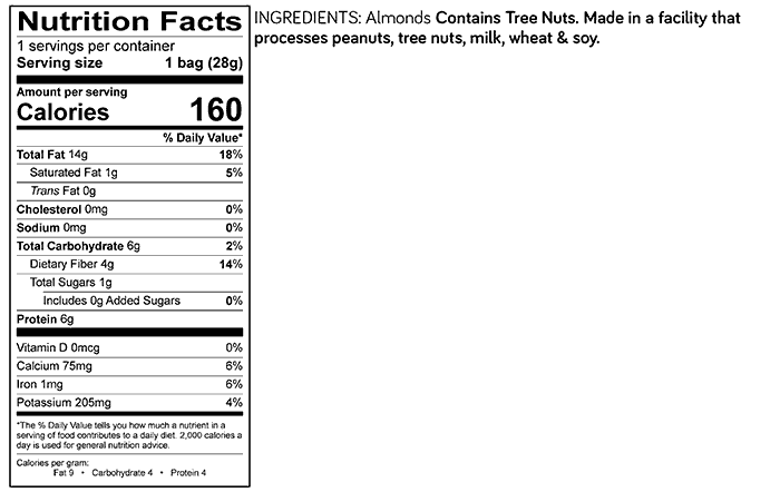 Premium Roasted Almonds Snack Pack - 1oz (24 Count) | Healthy On-the-Go Snacks for Work, School & Travel