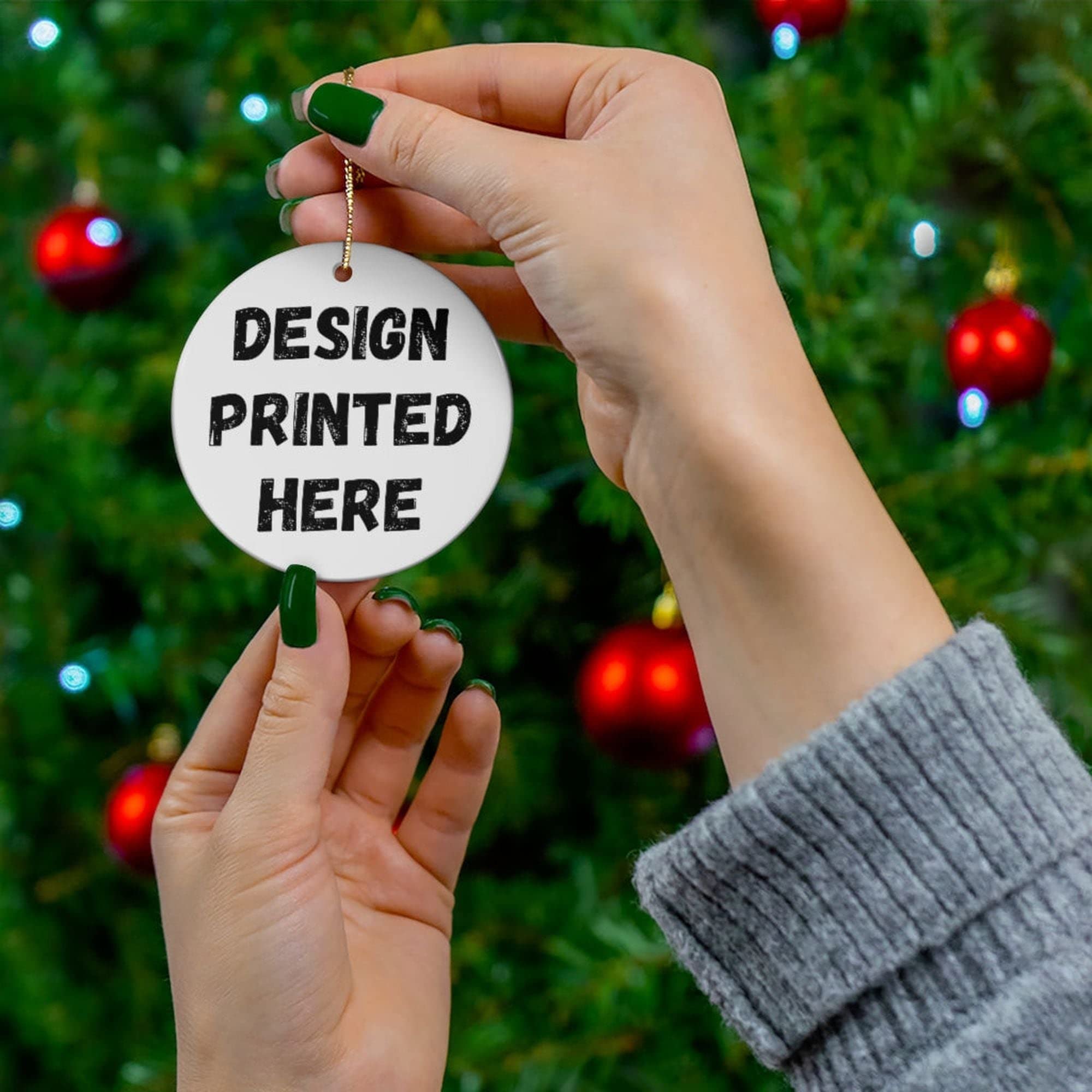 Funny I Love Coffee and Bohemian Shepherd Dog Mom Gift - Christmas Tree Ornament Circle for 2024 | Perfect for Dog Lovers, Coffee Enthusiasts & Holiday Decor