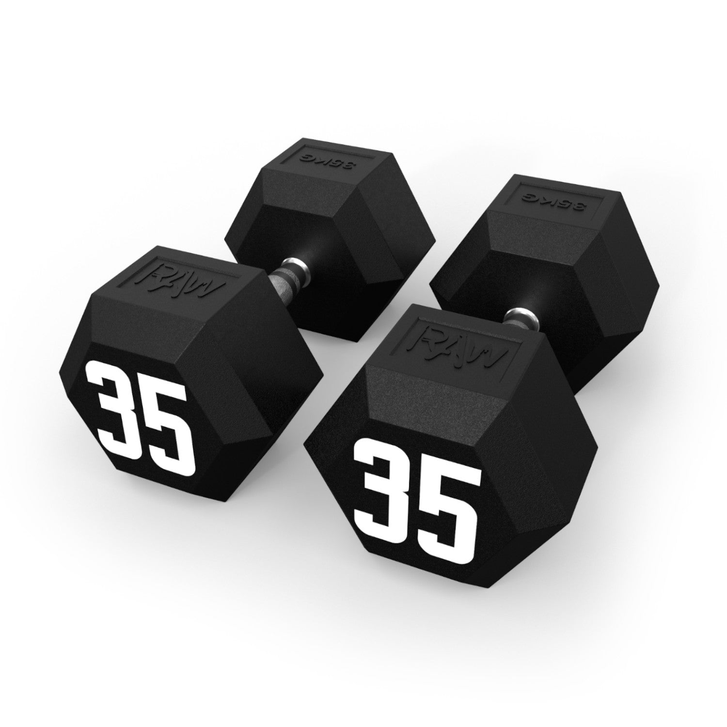 35KG Rubber Hex Dumbbell Set - V2 Upgrade for Home Gym, Strength Training & Weightlifting - Perfect for Fitness Enthusiasts & CrossFit Workouts