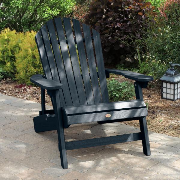 King Hamilton Folding & Reclining Adirondack Outdoor Chair - Patio, Lawn, Garden & Poolside Relaxation - Weather-Resistant Comfort for Backyard, Deck & Camping