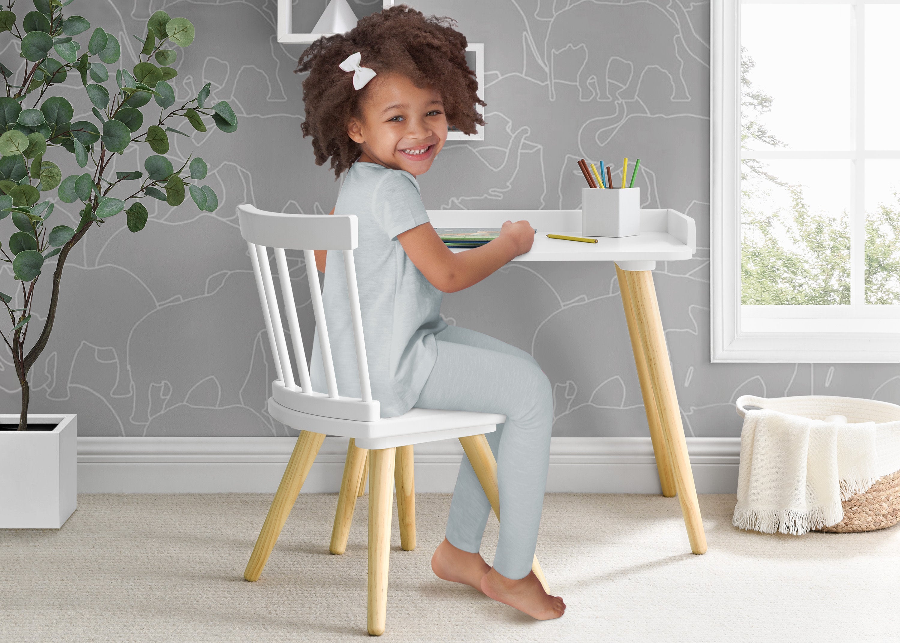 Essex Desk and Chair Set - Modern Home Office Furniture for Work & Study - Perfect for Remote Work, Online Classes & Small Spaces