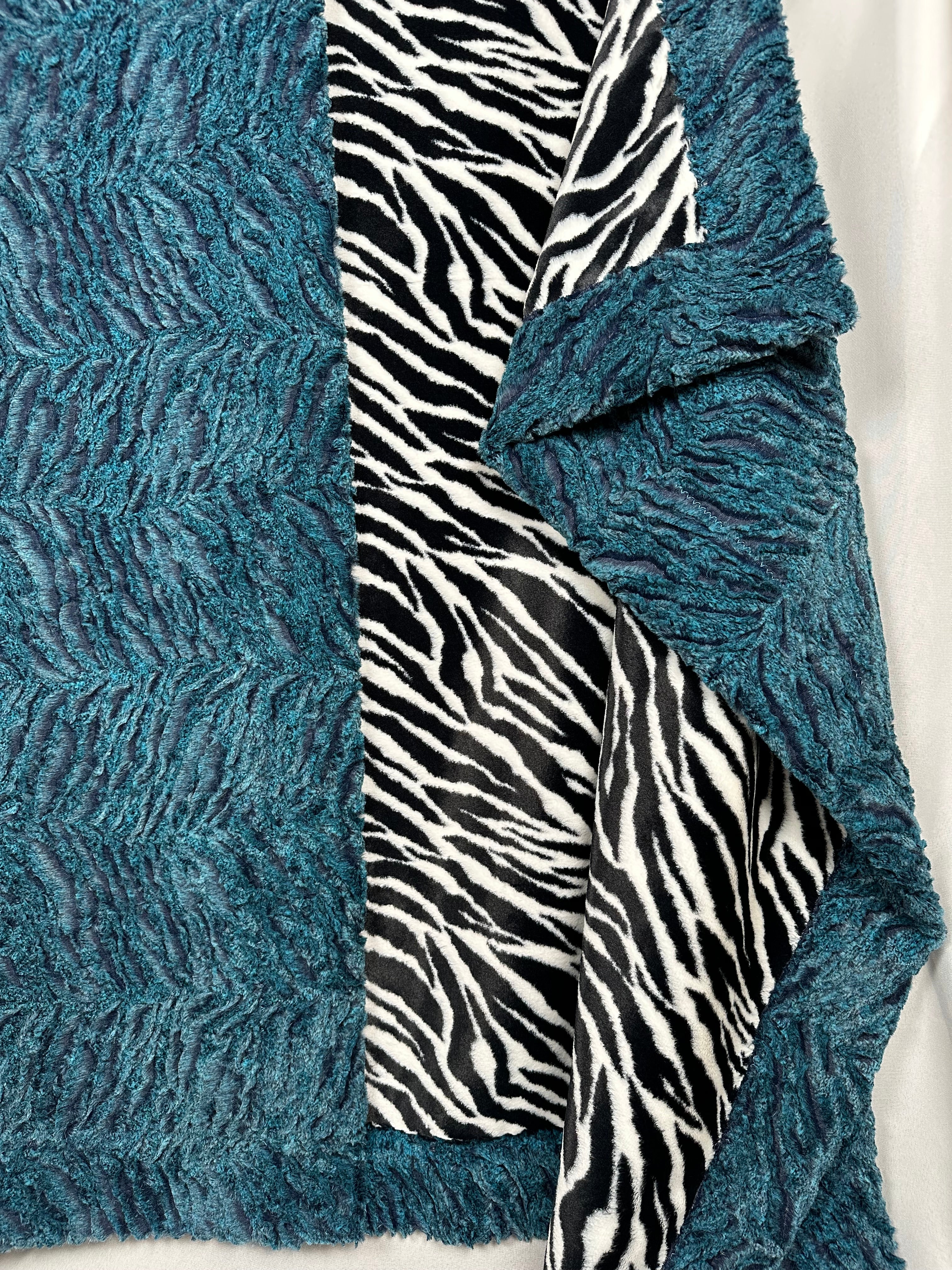 Soft Cuddle Baby Zebra Print Blanket for Adults - Double-Sided Minky Fabric, 54x75 Inches - Perfect for Cozy Nights, Baby Showers, and Nursery Decor