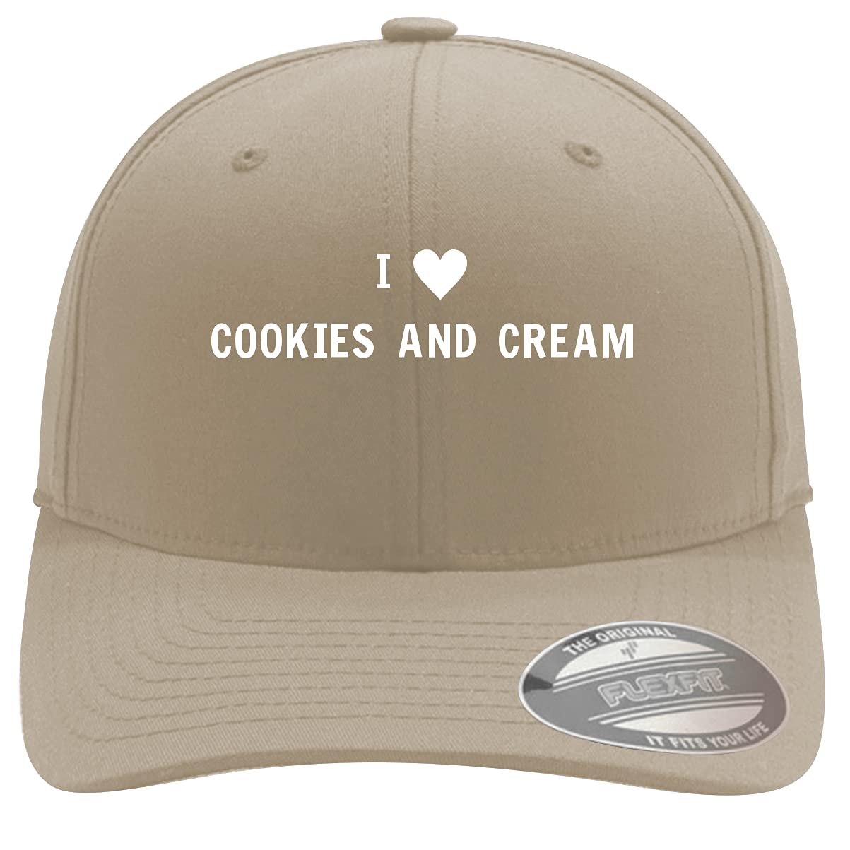 I Heart Love Cookies and Cream Baseball Cap - Soft Flexfit Adjustable Hat for Men & Women - Perfect for Outdoor Sports, Casual Wear, and Fashion Accessories
