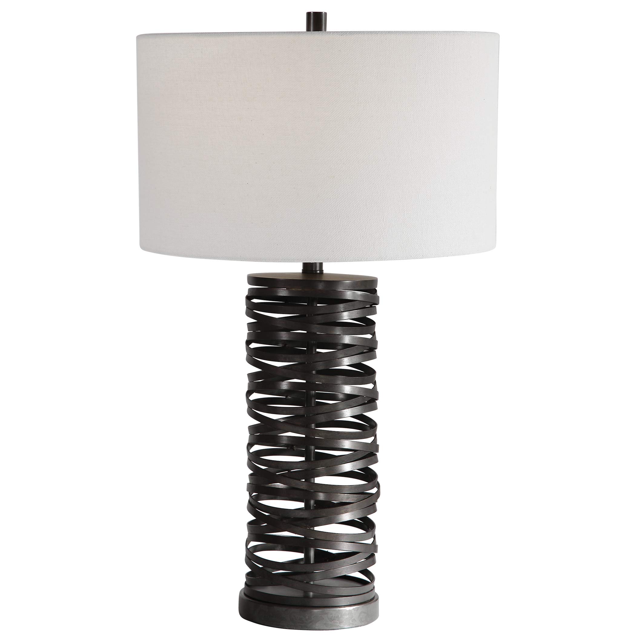 Alita Rust Black Table Lamp - Vintage Industrial Desk Light for Living Room, Bedroom & Office Decor