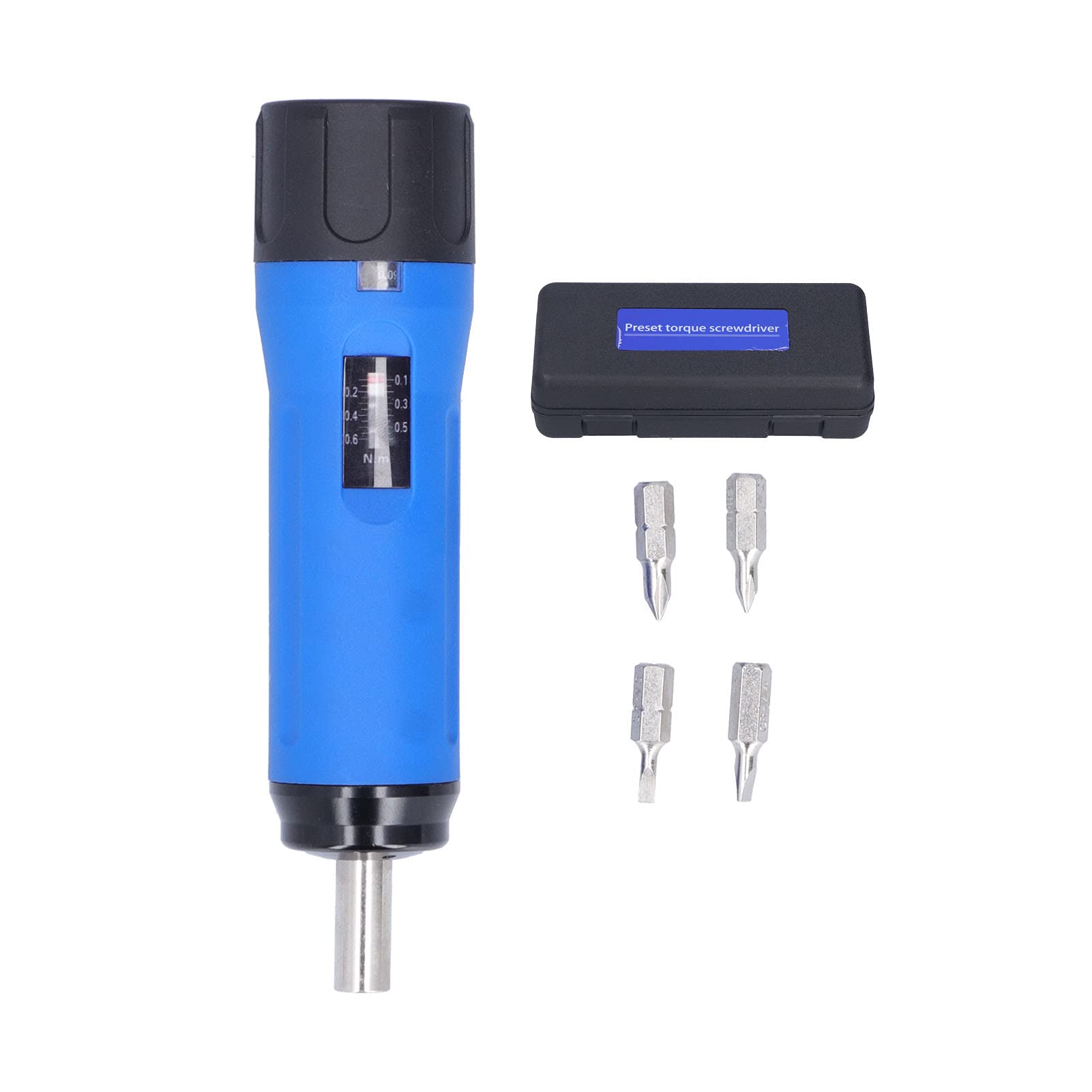 Precision Torque Screwdriver Set (0.6NM) - Adjustable Preset Torsion Wrench for Electronics, Automotive & Industrial Hardware Repair - Durable Hand Tools for Accurate Fastening (SSQ-6 Model)
