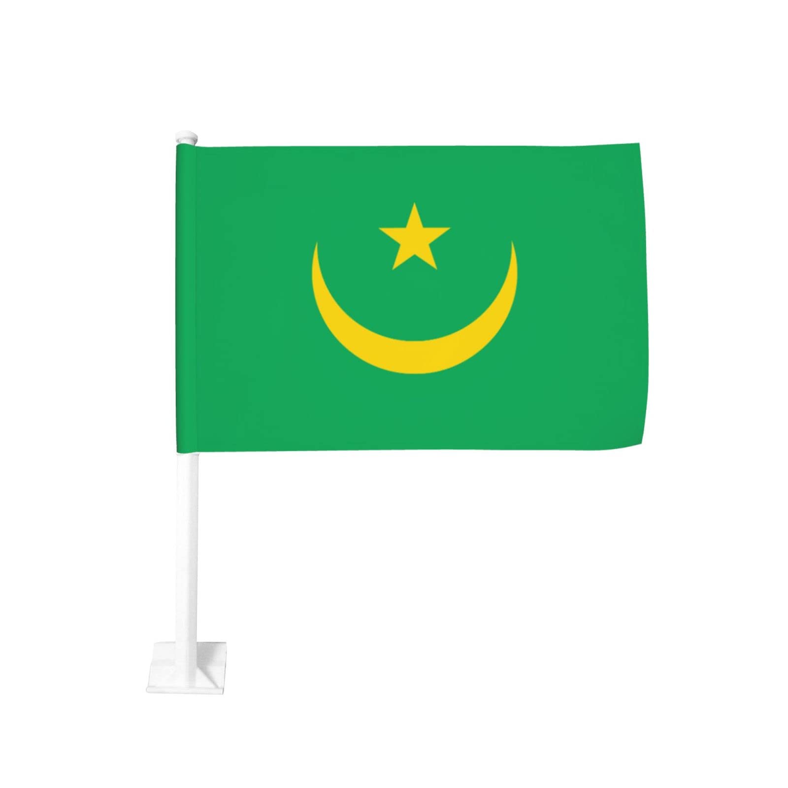 Premium Double-Sided Mauritania Car Flag 12x18 Inches - No Flagpole - USA Made for Window Decoration & Patriotic Car Accessories | Perfect for National Holidays, Parades & Sports Events