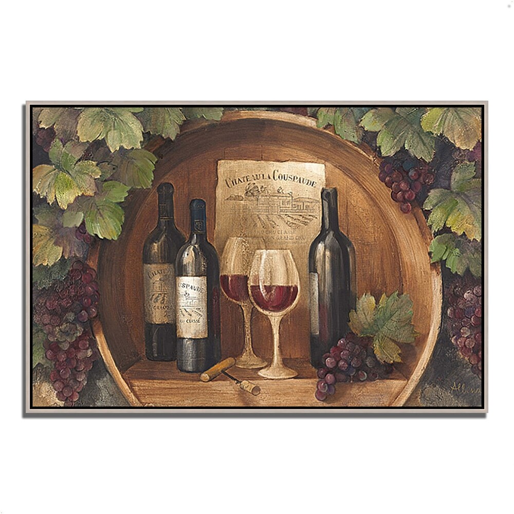 At the Winery by Albena Hristova - Premium Giclee Art Print on Gallery Wrapped Canvas - Ready to Hang Wall Decor for Living Room, Bedroom & Office