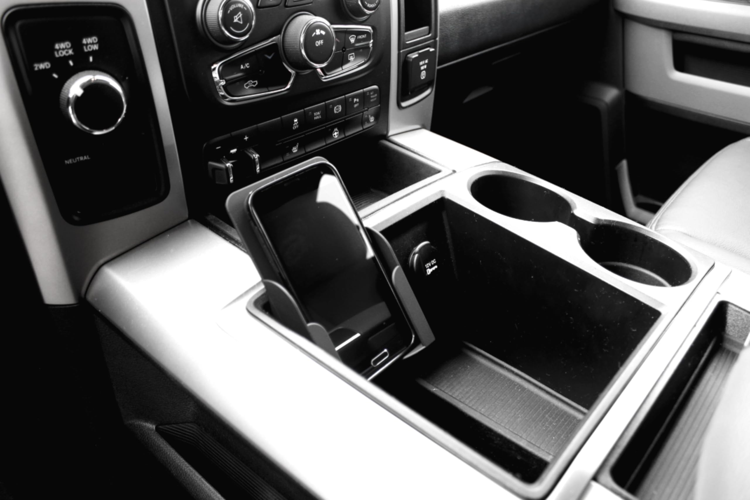 Universal Car Phone Mount for 2009-2015 Dodge Ram Trucks - Convert Business Card Holder to Secure Phone Holder - Perfect for GPS Navigation & Hands-Free Driving