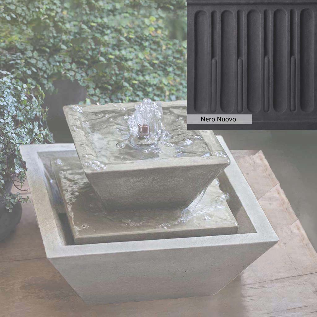 Campania International M Series Kenzo Outdoor Water Fountain - Elegant Garden Decor for Patio, Yard, and Landscape Design