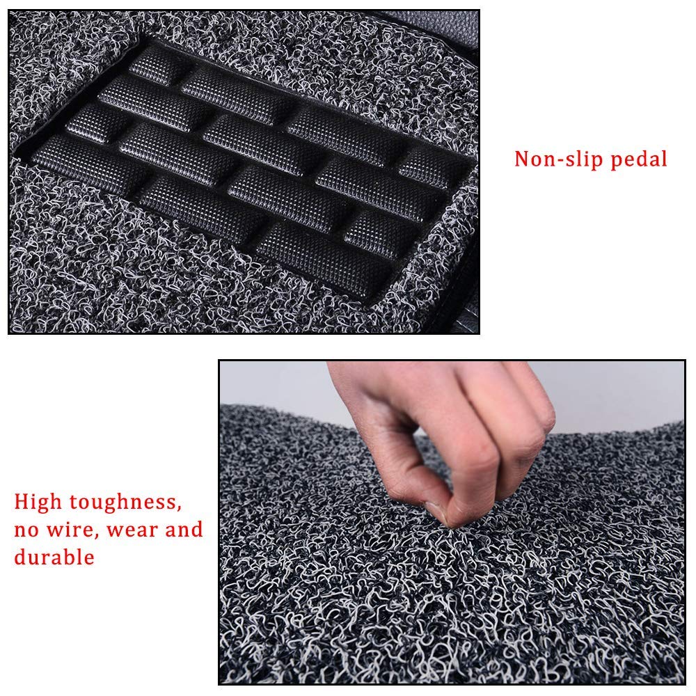 SureKit Custom Fit Car Floor Mats for Chevy Blazer 1997-2002 & 2016-2019 Models | Double Layer PU Leather & PVC All-Weather Floor Liners | Non-Slip Front & Rear Car Mats (Beige/Beige Coffee) | Perfect for Daily Commuting, Road Trips & Off-Road Adventures