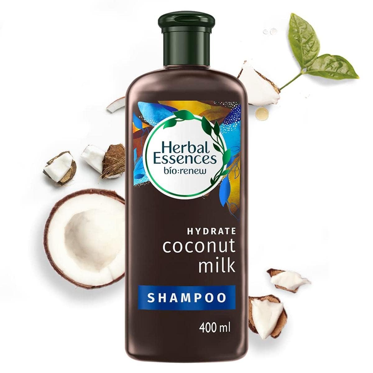 Herbal Essences bio:renew Coconut Milk Shampoo - 400ml Sulfate Free, Paraben Free & Colorant Free for Hydrated & Shiny Hair - Perfect for Dry & Damaged Hair Care Routine